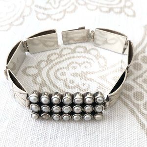 Vintage Pearl & 925 Silver Bracelet